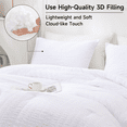 thumbnail image 4 of LUCKYBULL White Twin Seersucker Comforter Set (66x90 inch), 2 Pieces Textured Comforter with 1 Pillowcase, Soft Lightweight Microfiber Down Alternative Bedding Set for All Season, 4 of 7