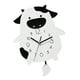 thumbnail image 4 of 1 reloj de pared de dibujos animados con forma de vaca, adorno decorativo (blanco), 4 of 6