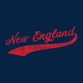 thumbnail image 2 of UGP Campus Apparel New England City Baseball Script Basic Cotton T Shirt - Small - Navy, 2 of 7