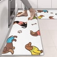thumbnail image 2 of Kitchen Rugs Sets Of 2,Dachshund Footprint Bone Anti Fatigue Kitchen Mat Rugs Non Slip Washable,Decorative Kitchen Floor Mats for Kitchen,Sink,Laundry,17"X47", 2 of 5
