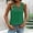 Green, variant on Women's Plus Size Blouse, Breathable Fashion Buckle Round Neck Sleeveless Summer 2025 Casual Blouse Gray 4XL