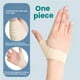 thumbnail image 4 of Finger Protector Thumb Sleeve Support | Joint Strain Relief | Super Thin Breathable Nylon | Double Pressure Design | Wrist Protection | Fits Left or Right Hand | Beige | 1pc | S M L, 4 of 9