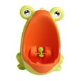 thumbnail image 4 of Orinal de pie para entrenamiento de inodoro para niños, orinal portátil de cartón con forma de rana, orinal de pie para niños, interior y exterior, 2 naranja verde, 4 of 8