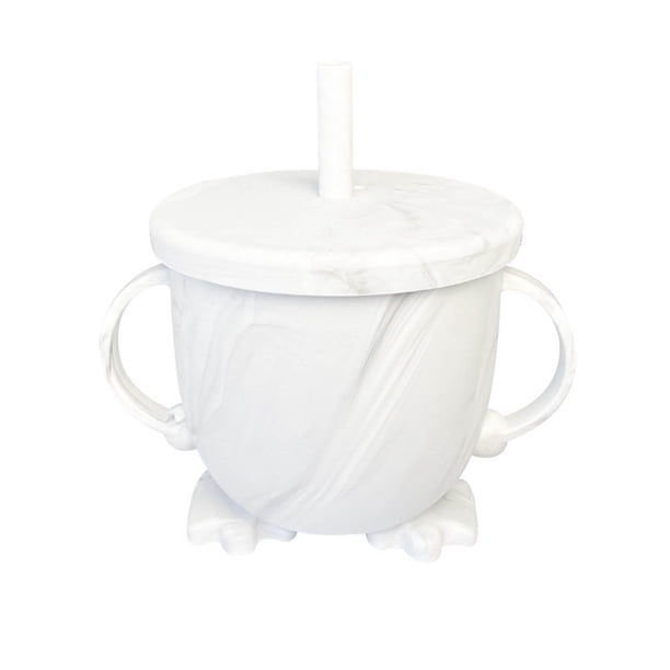 2025 Vaso con pajita de silicona antiderrame para dos orejas, 1 unidad, vaso portátil con tapa y pajita para alimentos, a prueba de fugas, para viajes, picnics y uso diario