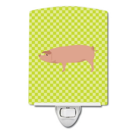 

American Landrace Pig Green Ceramic Night Light