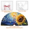thumbnail image 4 of Sikiie Starry Sky Sunflower 30-48 inches {designName} Print Christmas Tree Skirt Snowman Xmas Tree Skirt with Edge Christmas Decorations for Holiday Party30", 4 of 7