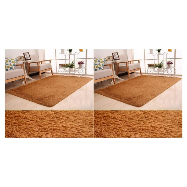 Tapete decorativo de felpa Billuyoard Color sólido moderno rectangular 40x60cm