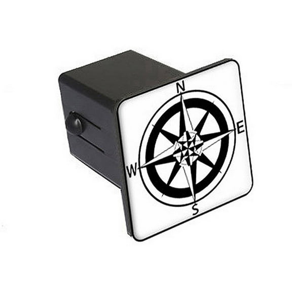 North South East West Compass 2" Tow Trailer Hitch Cover Plug Insert