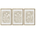 thumbnail image 3 of Drsoum Vintage Wall Art 16x24in3pcs Natural Framed Flower Decor Print Modern Rustic Farmhouse Home Office, 3 of 6