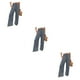 thumbnail image 4 of Pantalones Qarigey Mujer Verano Primavera Casual Pierna Ancha Cintura Alta Elástico Gris L, 4 of 6