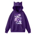 thumbnail image 1 of pop Huntrix Print Cat Ears Hoodie with De-mon Sweatshirt HUNTRX Movie Fashion Streetwear Long Sleeve Print Soft Sweatshirt M, 1 of 4