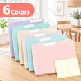 Soft Colors 18 Count 8.5 x 11 Inch Letter Size File Folders with 1/3 ...