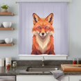 thumbnail image 4 of Purple Fox Sheer Curtains 63 Inches Long, Funny Animals Modern Art Light Filering Curtains, Breathable Simi Curtain Privacy Drapes for Living Room Bedroom Lightweight Window Treatment, 4 of 9