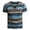 Blue, variant on Men's Casual Striped T-Shirts Short Sleeve V Neck T Shirts Casual Stylish Fitted Stretch Tees for Men Blue L
