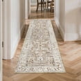 thumbnail image 2 of Kitchen Runner Rug 2x6 ft Washable Non Slip Soft Low Profile Farmhouse Vintage Rug for Entryway, Hallway, Laundry Room, Bedroom, Brown, 2 of 6