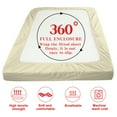 thumbnail image 6 of Super Soft and Durable​​ Microfiber Fitted Sheet, Machine Washable Fitted Bed Sheet with 15 inches Deep Pocket, Full, 54 x 75 inches, Khaki, 6 of 7