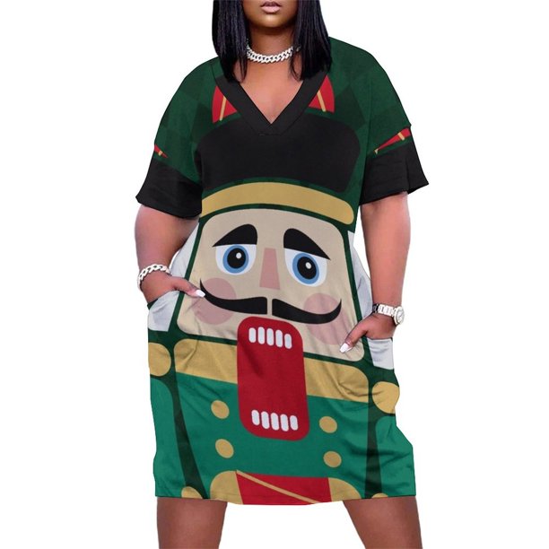 Vestido de bolsillo suelto de El Cascanueces, vestido de lujo para mujer