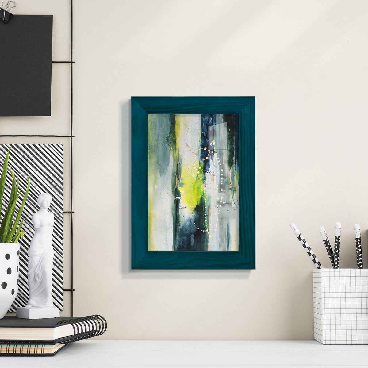 Treetops I - Framed Print w/glass - Ocean Blue