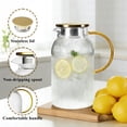 thumbnail image 3 of Topsome 2 Liter 68 oz Glass Pitcher with Lid, Classic Vertical Stripes Water Pitcher with Handle for Fridge, Glass Pitcher for Hot and Cold Beverages, Tea, Juice, Cold Brew Coffee, Milk, 3 of 8