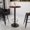 Mahogany, variant on BizChair 24'' Round Mahogany Laminate Table Top with 18'' Round Bar Height Table Base and Foot Ring