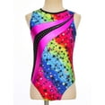 thumbnail image 3 of Haitryli Kids Girls Sleeveless Printed One Piece Leotard Yoga Gymnastics Ballet Dance Unitard Rainbow 14, 3 of 7