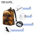 thumbnail image 4 of Lsque Cute Cow Sunflower Field Pattern Canvas Daypack, Durable Backpack, High-quality Versatile Backpack,Vintage Compact Backpack-Small, 4 of 6
