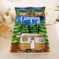 thumbnail image 5 of Erosebridal Outdoor Adventure Bed Sheets,Happy Camping King Sheets For Travel Trailers 4 Pieces, 5 of 6