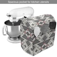 thumbnail image 2 of Abstract Stand Mixer Cover, Geometric Pattern with Traditional Culture Effects Print, Kitchen Appliance Organizer Bag Cover with Pockets, 5 Quarts, Grey Pearl Pale Pink, by Ambesonne, 2 of 4