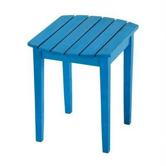 Oceanic Collection Solid Wood Side Table, Sky Blue