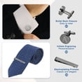thumbnail image 3 of Uxcell Gemelos, Clip de Corbata Inicial y Juego de Gemelos para Hombres Clásico de Cobre, Letra A (Negro), 3 of 6