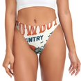 thumbnail image 1 of Balery Cowboy Rising Horse Tangas de Algodón para Mujer con Estampado – Ropa Interior Sexy, Transpirable, G-string-Medium, 1 of 6
