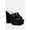 Black, variant on SHURI Open Toe High Block Heel Sandals in Tan