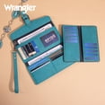 thumbnail image 3 of Wrangler Womens Wallet Western Wristlet for Women Rfid Wallet with Detachable Credit Card Holder, Teal, 3 of 7