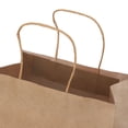thumbnail image 3 of M Buder 50Pcs Bolsa de Papel Kraft para Regalo y Compras con Asas Amarillo M 21x11x27cm, 3 of 9