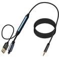 thumbnail image 1 of KSRplayer Convertidor de Audio Analógico a Digital – Cable Óptico AUX a SPDIF Toslink de 3.5mm, 6ft – Adaptador Unidireccional para Laptop, PC, Proyector, Consolas de Videojuegos a Barra de, 1 of 7
