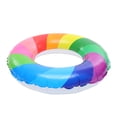 thumbnail image 2 of 2pcs Rainbow Swim Ring Outdoor Pool Inflatable Swim Ring Portable Summer Water Toy, 2 of 7