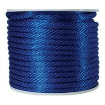 P7240S0200B48S Solid Braided Poly Derby Rope  Blue