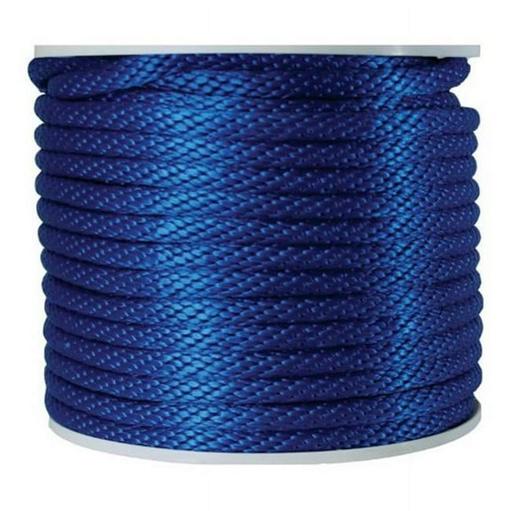 P7240S0200B48S Solid Braided Poly Derby Rope  Blue