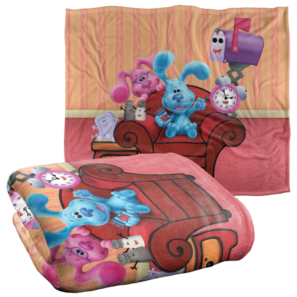 Blues Clues Blanket, 50"x60" Blue's Clues Character Group Silky Touch