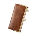 thumbnail image 6 of GOIACII Womens Wallet Ladies Vintage Billfold Compact Card Holder Long Zip Clutch Purse with Kiss Lock Black, 6 of 8