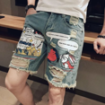 thumbnail image 4 of Pantalones cortos de mezclilla rotos populares para hombres de Kuaishou, pantalones de cinco puntos de estilo espiritual para hombres, pantalones de verano de sección delgada, marea recta suelta, 4 of 5