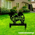 thumbnail image 2 of Handmadetneonsign American Eskimo Dog Memorial Stake, Dog Metal Stakes, Dog Grave Garden Yard Stake 040109, 2 of 5