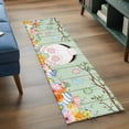 thumbnail image 3 of Runner Rug 2'x6', Easter Washable Non-Slip Hallway Runner Rugs, Spring Watercolor Bunny Eggs Wooden Grain Green Bedside Rugs Floor Mats Carpet Runners for Kitchen Bathroom Laundry Room, 3 of 8
