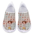 thumbnail image 1 of Zapatillas de deporte cómodas y casuales de verano con diseño de marca de enfermera con dibujos animados divertidos y sin cordones para mujer, 1 of 5