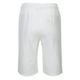 thumbnail image 5 of MIXUE Mens Shorts Summer Solid Color Linen Pockets Trousers Beach Mens Workout Shorts Streetwear,White,XXXL, 5 of 9