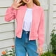 thumbnail image 1 of Cowsor Girls Bomber Jacket Coat Casual Stand Collar Zip Up Lightweight Fall Fashion Jackets Outfits with Pockets, 1 of 7