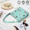 thumbnail image 2 of Funny Shark Canvas Tote Bag – Nautical Cute Cartoon Underwater Marine Life with Abstract Ocean and Tropical Sea Patterns, Foldable and Stylish, 2 of 5