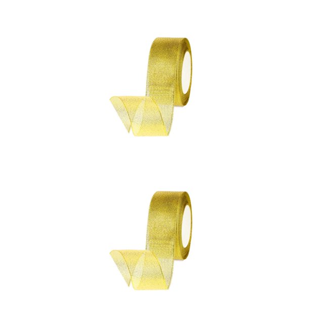 Bearachild 1 rollo de cinta transparente de poliéster decorativa de 45m, envoltura de regalo Flexible para el hogar, invitación de boda, decoración de Beige 2piezas