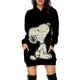 thumbnail image 2 of Vestido informal de Navidad de manga larga para mujer, Sudadera con capucha sencilla y cómoda con estampado de Snoopy de Disney, Otoño e Invierno, 2 of 5