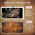 thumbnail image 5 of 1 Pcs Durable License Plate Covers & Frames, Deer and American For Decorative Front, Waterproof For Decoration Aluminum License Plate Covers & Frames Cover For Men Women, 12" X 6", 5 of 6